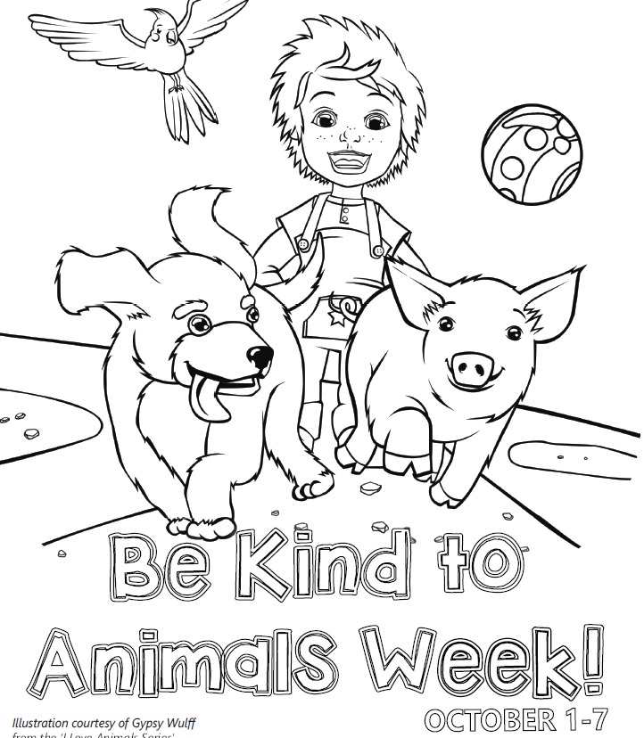 ThinkKind Australia - Be Kind to Animals Week - Colour in — EducationHQ