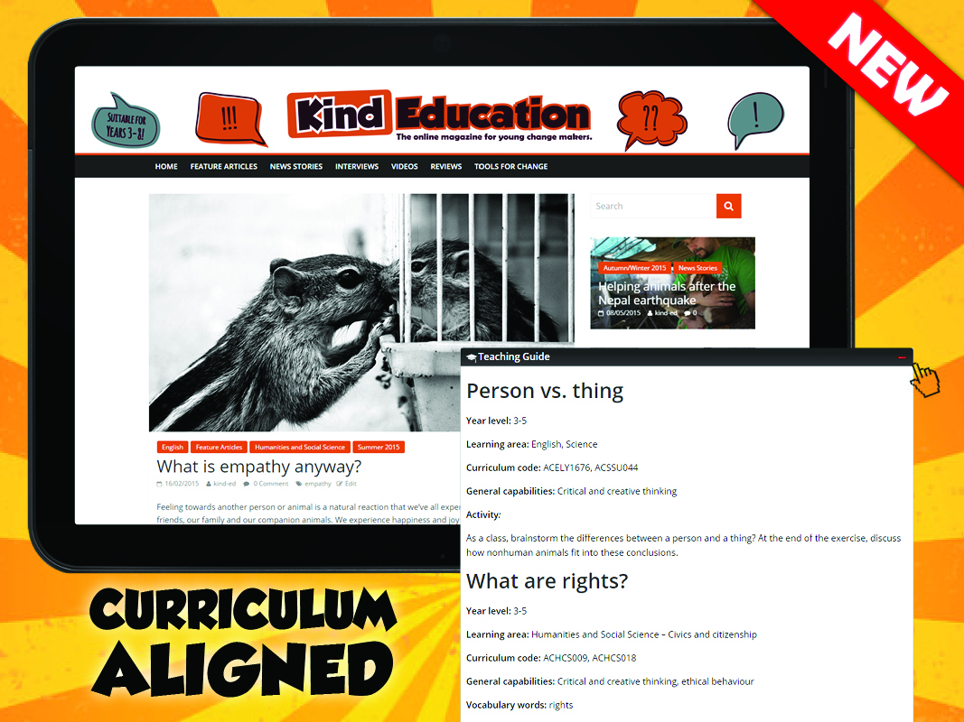 ThinkKind Australia - Online Student Magazine - Animal Welfare — EducationHQ
